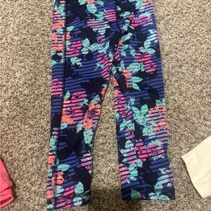 OshKosh B'gosh Navy Floral Kids Leggings
